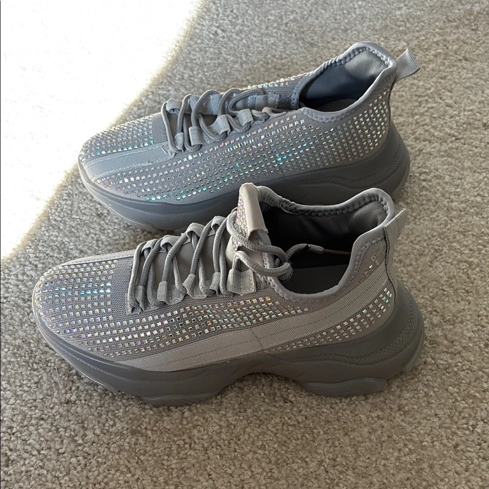 Silver Rhinestone Sneakers - Picture 3 of 7